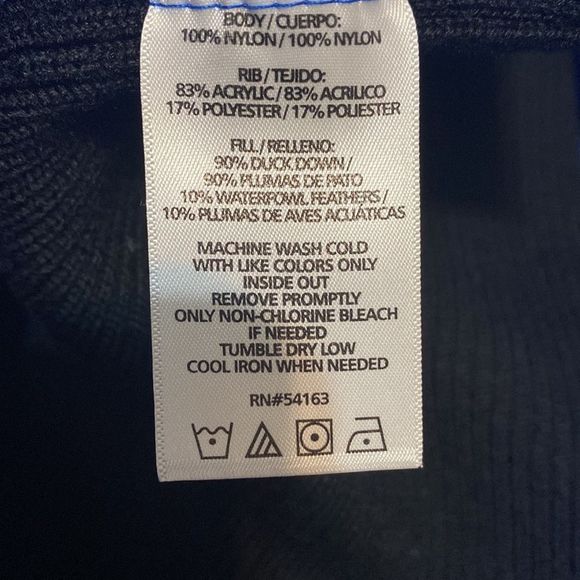 Calvin Klein puffer vest Black and Royal Blue with Down fill size S - Picture 11 of 11